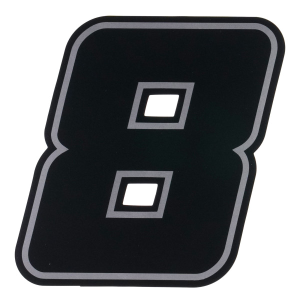 bike it Bike it deluxe 4 inch race numbers black - #8